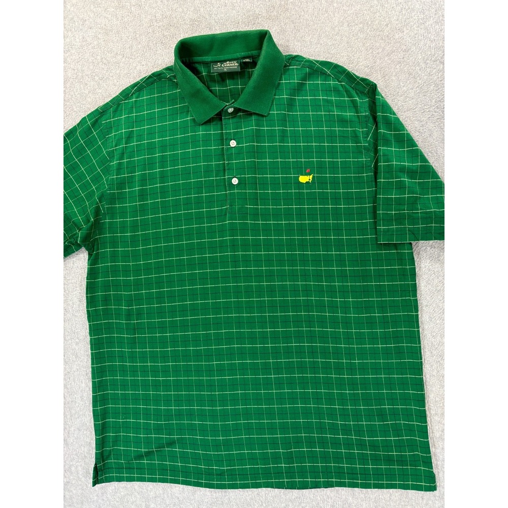 Amen Corner THE MASTERS Cotton Short Sleeve Golf Polo Shirt (Men's XL)‎ Green